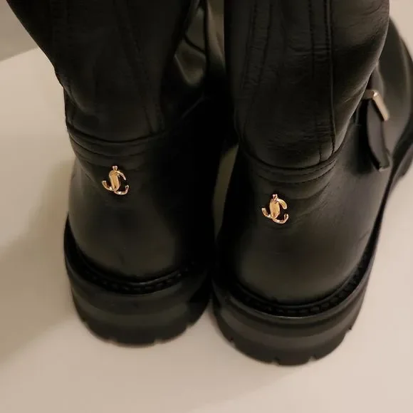 The Jimmy Choo Youth II Leather Boot features a leather upper, - Picture 7 of 14